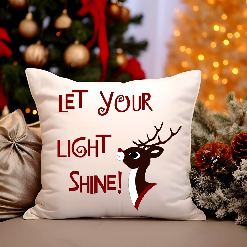 Rudolph throw pillows